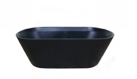 Free Standing Bathtub c/w Waste - Matt Black