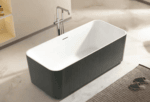 Free Standing Bathtub c/w Waste - Dark Grey