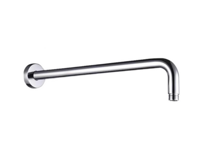 400mm Round Horizontal Shower Arm c/w Flange - Satin