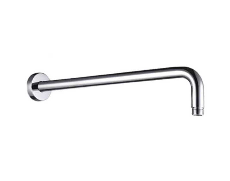 400mm Round Horizontal Shower Arm c/w Flange - Matt Black