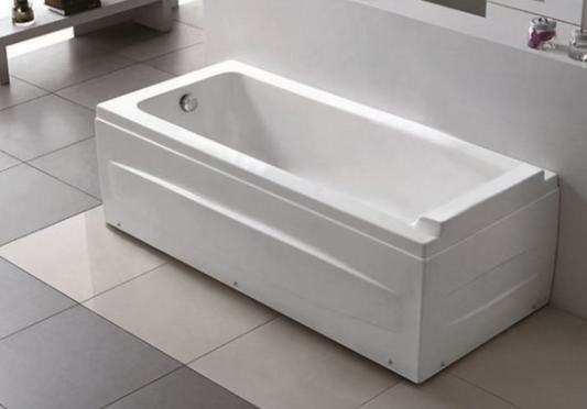 Long Bath With Panel c/w waste - Left