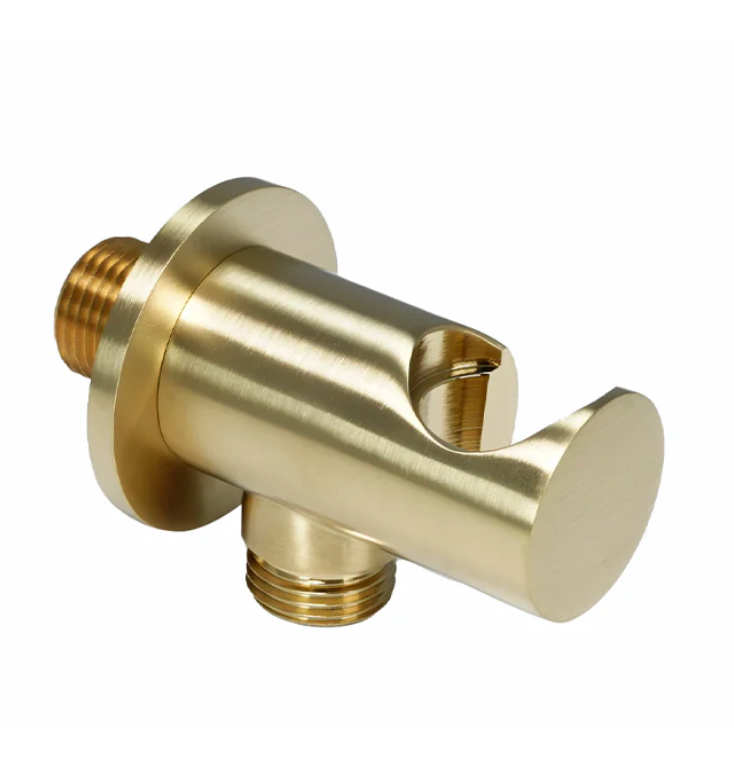 Round Shower Outlet Elbow for Hand Shower - Matt Gold