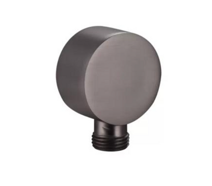 Brass Round Shower Elbow - Grey
