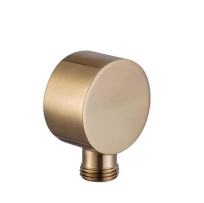 Brass Round Shower Elbow - Matt Gold