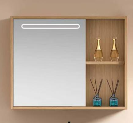 Carbon Steel Mirror Cabinet with LED Lights