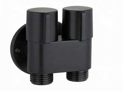 Two Way Angle Valve - Matt Black