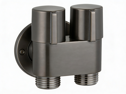 Two Way Angle Valve - Grey