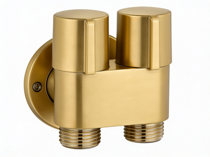 Two Way Angle Valve - Matt Gold