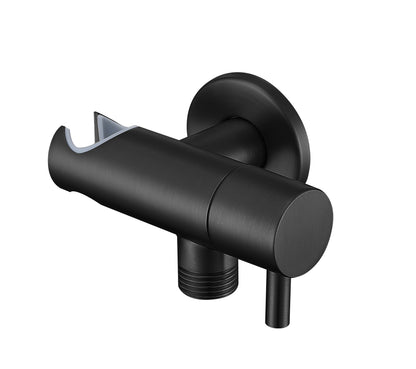 Angle Valve with Holder - Matt Black