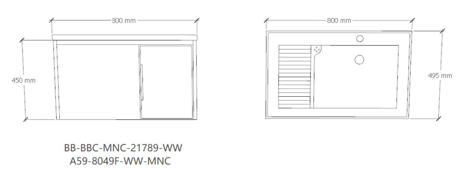 Stainless Steel Laundry Basin Cabinet Set