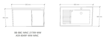 Stainless Steel Laundry Basin Cabinet Set