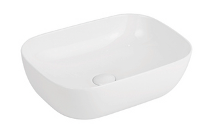 Rectangular Above Counter Wash Basin - White
