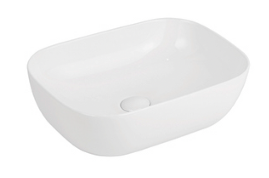 Rectangular Above Counter Wash Basin - White