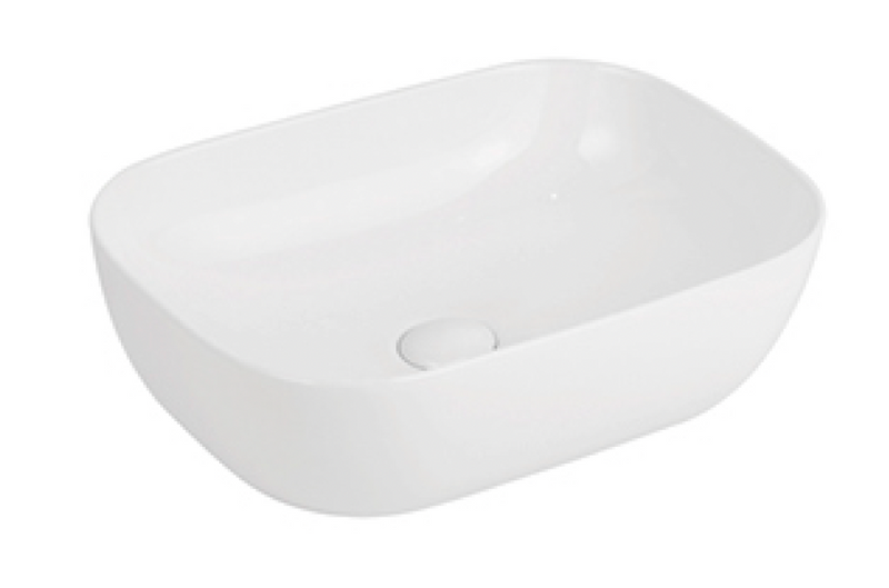 Rectangular Above Counter Wash Basin - White