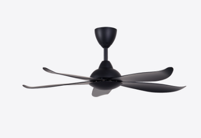 Alpha DC Motor Ceiling Fan- (46 ") 5 ABS Blade 6 speed with Remote control - Matte Black
