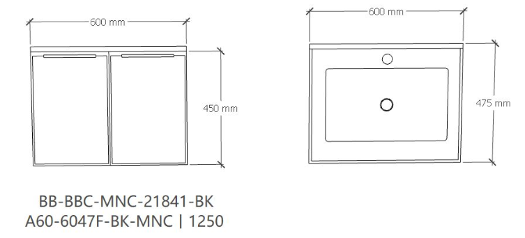SUS304 Basin Cabinet Set