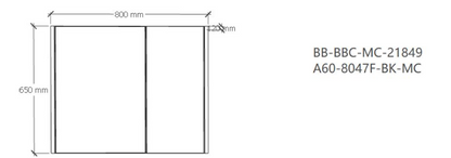 SUS304 Mirror Cabinet - Black