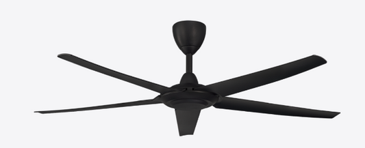 Alpha DC Motor Ceiling Fan- (56 ") 5 ABS Blade 12+12 Speed  with Remote control - Matt Black