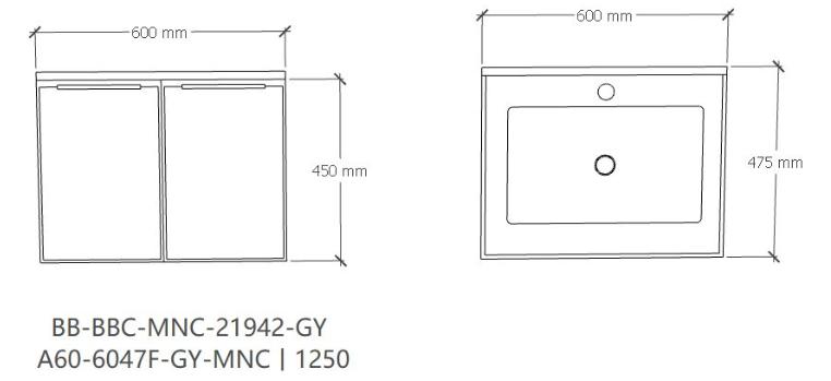 SUS304 Basin Cabinet Set