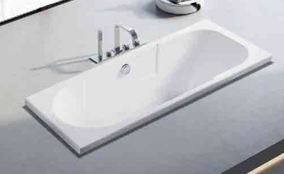 Build In Bathtub c/w Waste - White