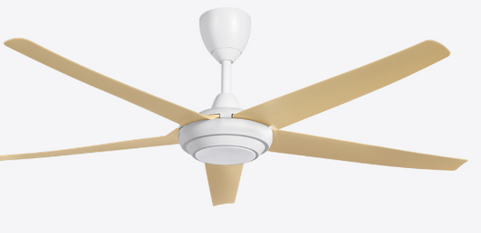 Alpha DC Motor LED Ceiling Fan- (56 ") 5 ABS Blade 12+12 Speed  with Remote control - Maple