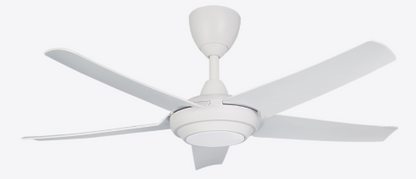 Alpha DC Motor LED Ceiling Fan- (40 ") 5 ABS Blade 12+12 Speed  with Remote control - Matt Black
