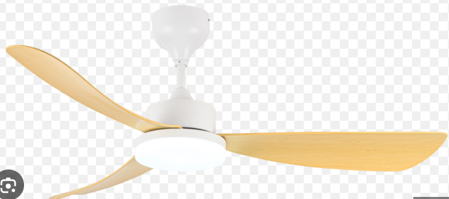 Rezo DC Motor LED Ceiling Fan (52") 3 ABS Blade -Light Wood
