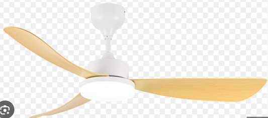 Rezo DC Motor LED Ceiling Fan (52") 3 ABS Blade -Light Wood