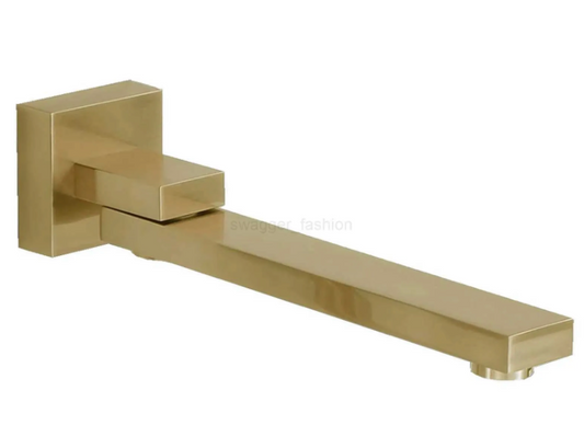 Brass 180D Swivel Wall Mounted Spout - Matt Gold