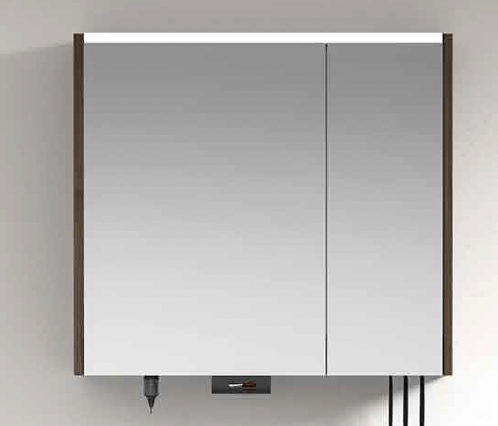Solid Wood Mirror Cabinet with LED Lights