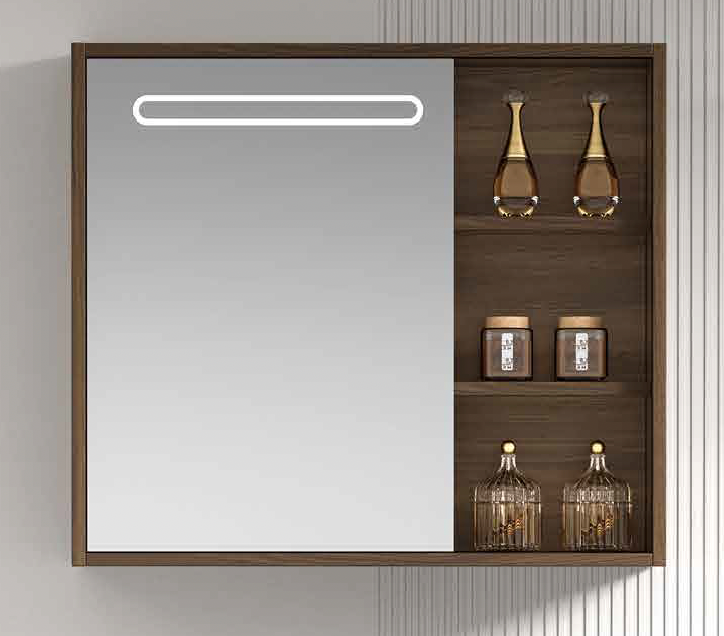 Carbon Steel Mirror Cabinet with LED Lights