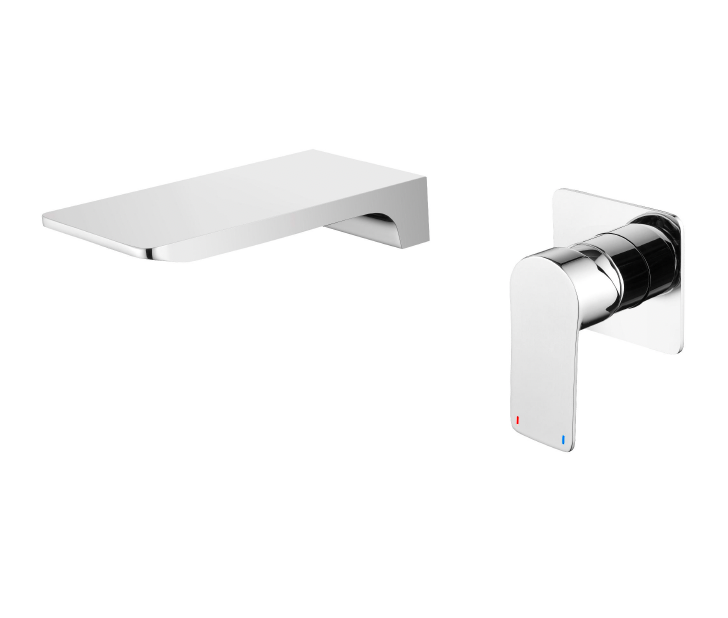 Wall Mounted 2 Hole Basin Mixer - Chrome