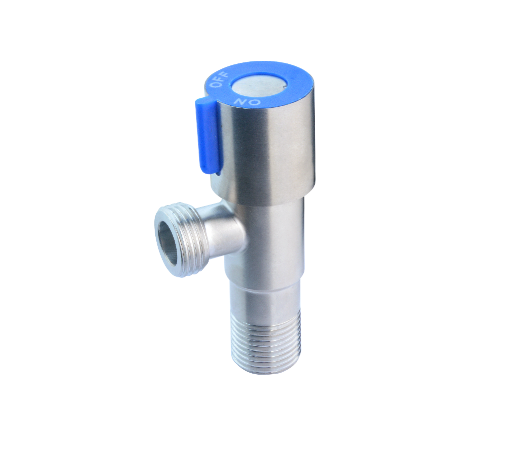 Angle Valve with Blue Indicator - Satin