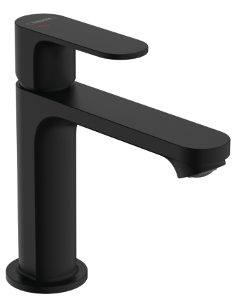 Hansgrohe Rebris S Single lever basin mixer 110 CoolStart EcoSmart+ with pop-up waste set- Matt Black