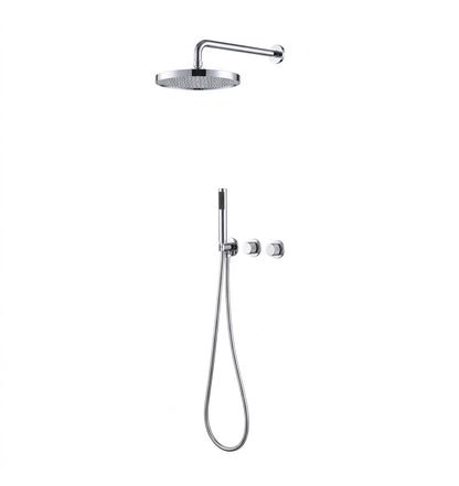 Two Function Conceal Bath Diverter Set c/w Rain Shower Set and Hand Shower Set - Chrome