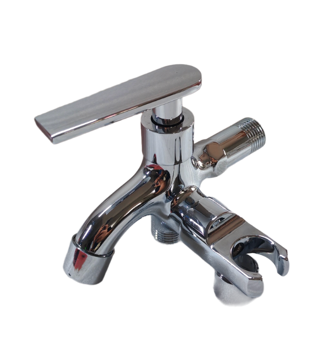Two Way Tap with Bidet Holder - Chrome
