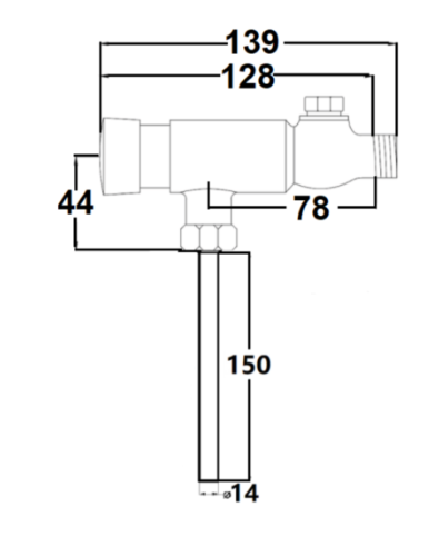 Self Closing Urinal Flush Valve