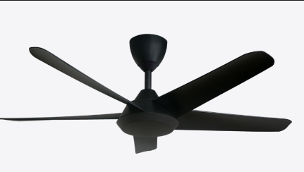 Alpha DC Motor Ceiling Fan- (48 ") 3 ABS Blade 12+12 Speed  with Remote control - Matt Black