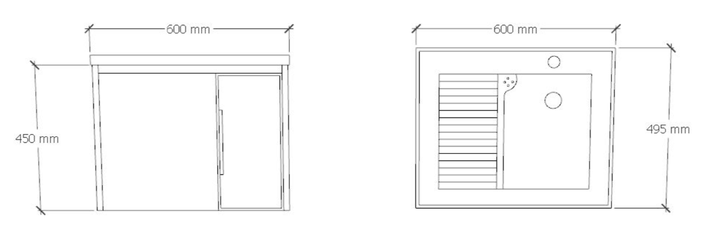 Stainless Steel Laundry Basin Cabinet Set