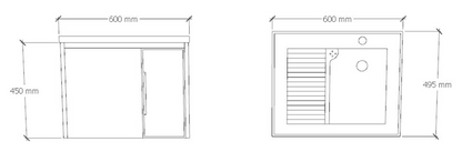 Stainless Steel Laundry Basin Cabinet Set