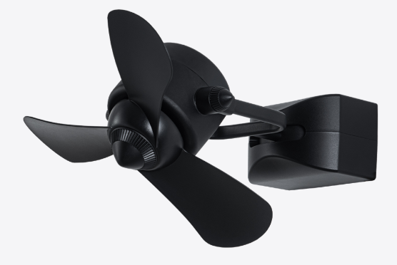 Alpha DC Motor (Wall Mount)-(16") 3 ABS Blade 8 speed with Remote Control - Matt Black