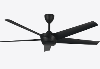 Alpha DC Motor Celling Fan- (66") 5 ABS Blade 8+8 Speed With Remote Control - Matte Black