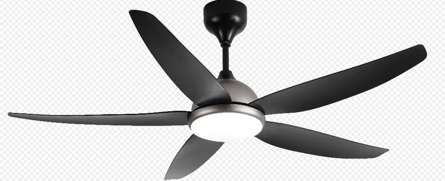 Rezo DC Motor LED Ceiling Fan (56") - 5 ABS Blade with 18 Speed Remote Control - Matte Black