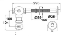 Concealed Thru Wall WC Flush Valve