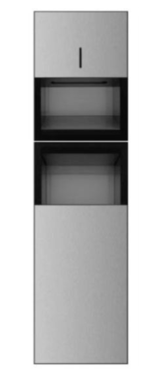 SS Paper Towel Dispenser & Waste Receptacle
