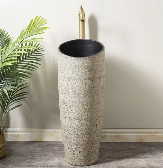 Free Standing Wash Basin - Cream Black
