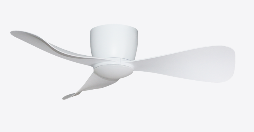 Alpha DC Motor LED Ceiling Fan- (42 ") 5 ABS Blade 12+12 Speed  with Remote control - Matt White