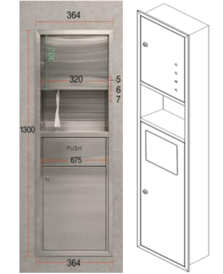 Concealed Paper Dispenser & Disposal
