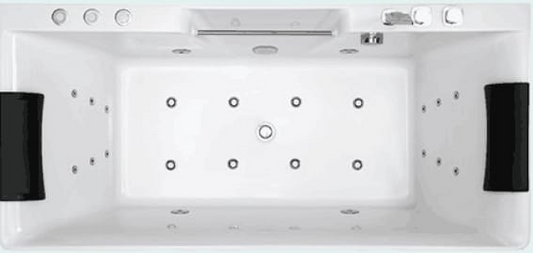 Built-In Massage Bathtub - White