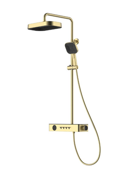Exposed Shower Bar Set - Matt Gold